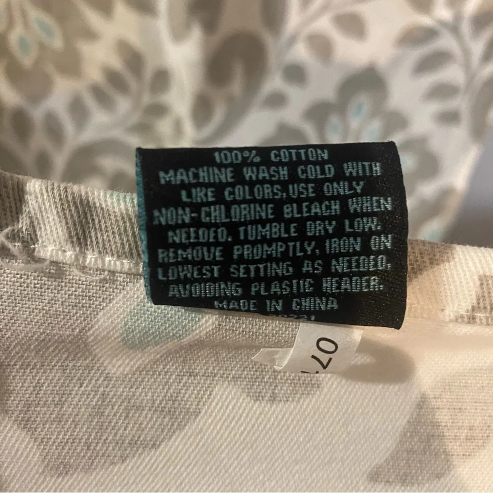 Cynthia Rowley 100% Cotton Standard Shower Curtin